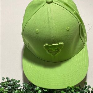 Lime Green Baseball Cap with Embroidered Logo